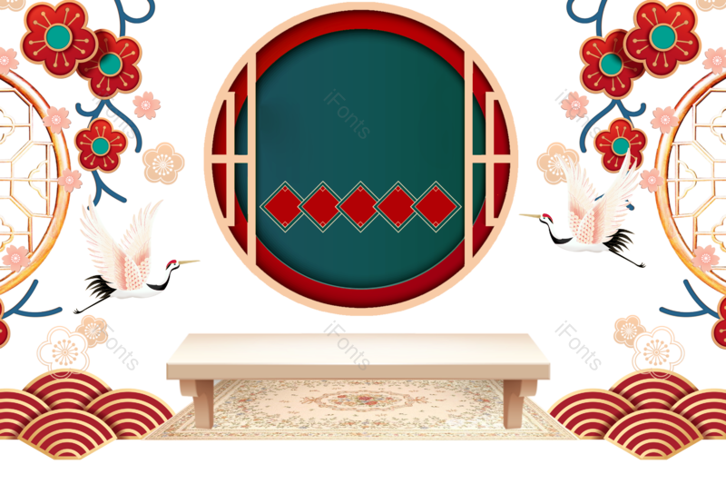 中国风图片,素材元素,简约PNG,海报免抠素材